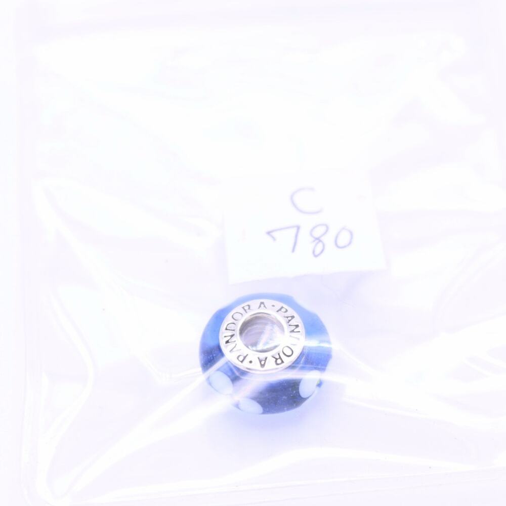 Authentic PANDORA Retired Blue Murano Glass Flowers Bead - 790609 - Picture 10 of 10
